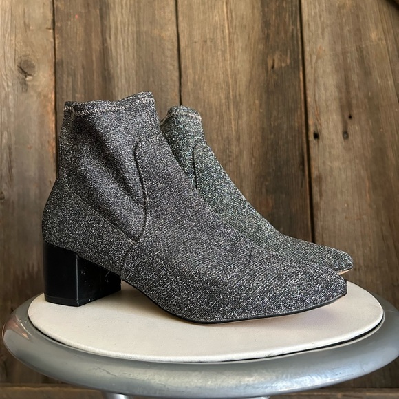 Urban Outfitters Metallic Sock Booties Boots - Picture 4 of 7